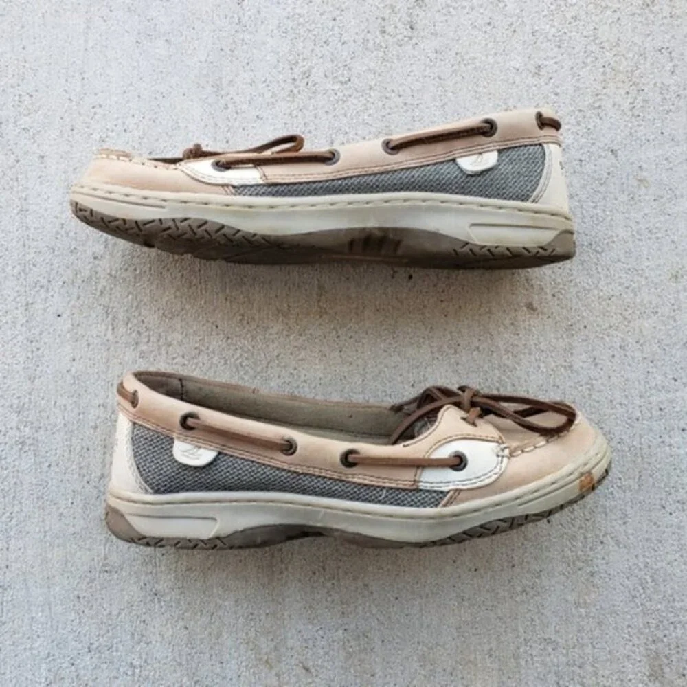 Sperry Kids Tan and Brown Boat Shoes
